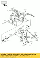 33001010026M, Kawasaki, Arm-comp-swing, f.m.gray vn900c kawasaki vn 900 2009 2010, Nuovo