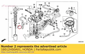 honda 16012HS0A01 chorro de aguja - Lado inferior