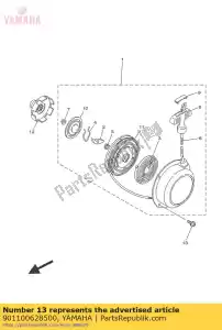 yamaha 901100628500 bolt, hexagon socket head - Bottom side