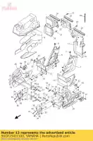 5UGF254J1100, Yamaha, wsparcie, boczna szyba yamaha yxr 450 660 700 2004 2005 2006 2007 2008 2009 2011 2012 2013, Nowy