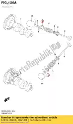 houder, klep van Suzuki, met onderdeel nummer 1293110G00, bestel je hier online: