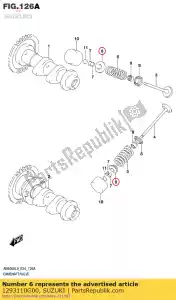 Suzuki 1293110G00 houder, klep - Onderkant