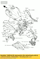 140910739458, Kawasaki, couvercle, pivot, lh, p.silver kle650 kawasaki kle 650 2007 2008, Nouveau