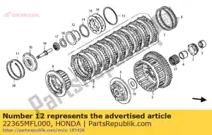 Honda 22365MFL000 support, ressort d'embrayage - La partie au fond