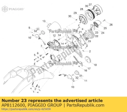 Aprilia AP8112600, Rubberen afstandsstuk, OEM: Aprilia AP8112600