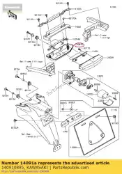 Here you can order the cover,tail lamp,lwr from Kawasaki, with part number 140910895: