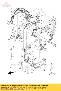 yamaha 5YU211610000 support, câble - La partie au fond