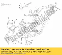 Ici, vous pouvez commander le goupille transversale de support de repose-pied gauche auprès de Piaggio Group , avec le numéro de pièce 1B0060235: