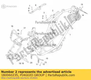 Piaggio Group 1B0060235 goupille transversale de support de repose-pied gauche - La partie au fond