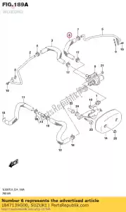 suzuki 1847139G00 slang, 2e lucht va - Onderkant