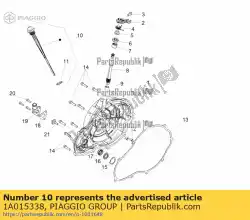 Here you can order the oil plug assembly from Piaggio Group, with part number 1A015338: