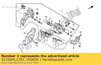 43100ML3791, Honda, caliper assy,rr honda cr  r crm mk iii ii cr125r cr500r 2 1 cr250r 500 250 125 , New