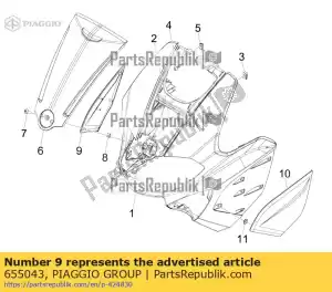 Piaggio Group 655043 boczna os?ona prawej os?ony - Dół