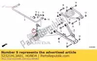 52321HL3A01, Honda, enlace comp., l. rr. estabilizador honda  700 2017 2018 2019 2020, Nuevo