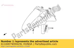 Honda 61100KTW900ZB b?otnik fr. * nha48m * (nha48m kwazar srebrny metalik) - Dół