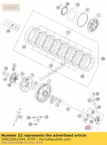 ktm 54832061044 cilindro de salida cpl. 06 - Lado inferior