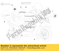 Aprilia 624713, 250 es decir, placa, OEM: Aprilia 624713