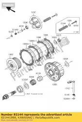 Qui puoi ordinare molla, frizione zx-6r rac da Kawasaki , con numero parte 921441898: