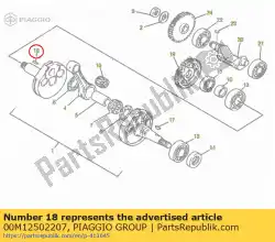 Qui puoi ordinare chiave. Dritto (8r4) da Piaggio Group , con numero parte 00M12502207: