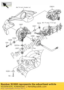 kawasaki 922000359 washer,6.5x20x3.2 ksf450b8f - Bottom side