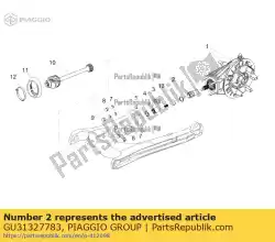 Ici, vous pouvez commander le tuyau auprès de Piaggio Group , avec le numéro de pièce GU31327783: