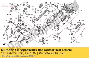 Honda 18325MCWH00 protetor, fr. tubo de junção - Lado inferior