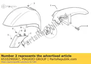 Piaggio Group 65102900A7 guarda-lamas - Lado inferior