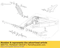 866753, Piaggio Group, spacer aprilia derbi  gpr rs rs4 zd4kc000 zd4kca00 zd4tw000 zd4xaa00 zd4xab00 125 2009 2011 2012 2013 2014 2016 2017 2018 2019 2020 2021 2022, New