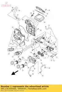 yamaha 59C136300000 intake manifold assy. - Bottom side