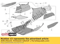 AP8149224, Piaggio Group, Copertura del tunnel. grigio aprilia  scarabeo 500 2003 2004 2005 2006, Nuovo