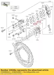 Aquí puede pedir pinza de pistón zr800ads de Kawasaki , con el número de pieza 430480021: