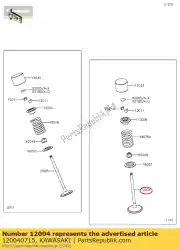 Aqui você pode pedir o válvula de entrada zx1400fcf em Kawasaki , com o número da peça 120040715: