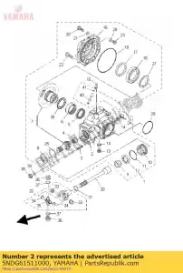 yamaha 5NDG61511000 housing, drive shaft - Bottom side