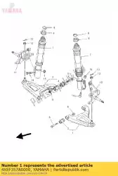 Tutaj możesz zamówić przednie lewe rami?-bez tulei od Yamaha , z numerem części 4XEF357A0000: