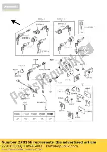 Kawasaki 270165009 conjunto de bloqueio, direção - Lado inferior