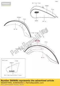 kawasaki 560697990 modèle, rr fender vn900bff - La partie au fond