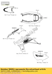 Here you can order the mark,rr fender,kawasaki from Kawasaki, with part number 560521989: