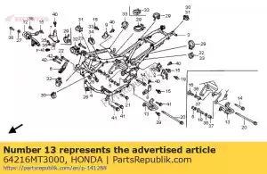 honda 64216MT3000 guardia, l. motor - Lado inferior