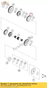 ktm 90233013000 versnelling 3e aangedreven - Onderkant