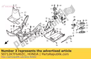 Honda 50712KTF640ZC deksel, r * yr260mr * - Onderkant