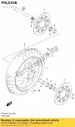 Here you can order the axle,front from Suzuki, with part number 5471148G00: