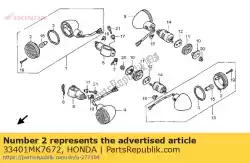 Ici, vous pouvez commander le lentille, clignotant auprès de Honda , avec le numéro de pièce 33401MK7672: