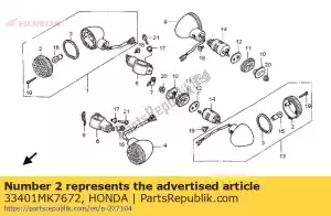 honda 33401MK7672 lentille, clignotant - La partie au fond