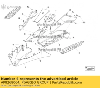 AP8268064, Aprilia, lh mat. nero, Nuovo