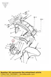 Qui puoi ordinare cinghia della batteria da Triumph , con numero parte T2501740: