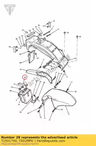 triumph T2501740 batterij riem - Onderkant