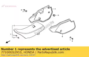 Honda 77100GS2910 asiento comp. (r102l) - Lado inferior