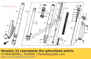 Honda 51480GBF861 tenedor subconjunto, r f - Lado inferior