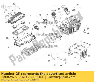 Piaggio Group 2B002476 acovardado superior - Lado inferior