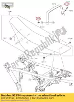 921540460, Kawasaki, bullone, flangiato, 6x16 klx150cbf kawasaki  d tracker 150 230 2016 2017 2018 2019 2020 2021, Nuovo